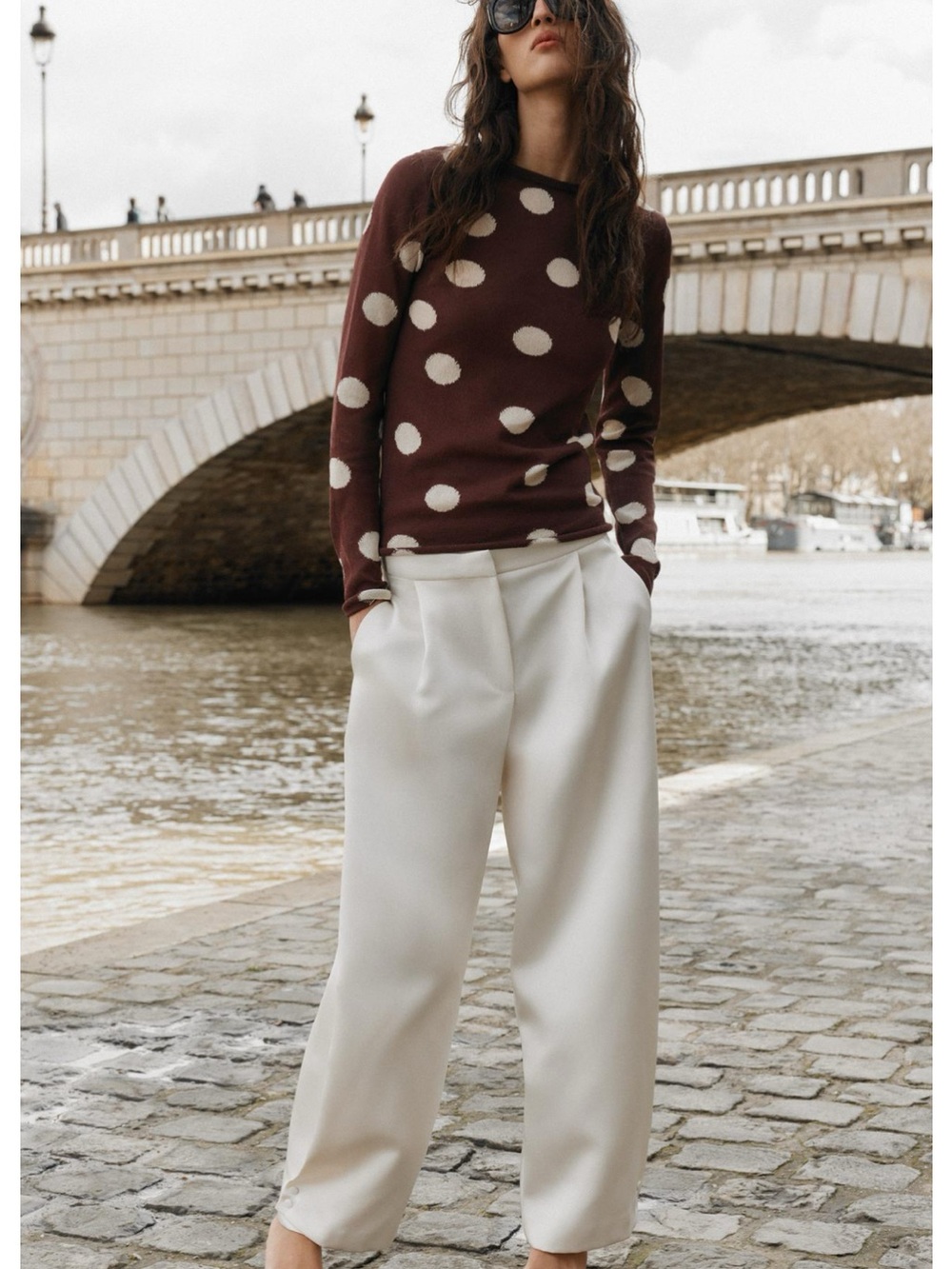 Zara Polka Dot Knit Jumper